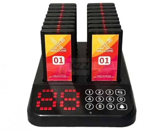 Система оповещения и вызова клиентов и гостей с 16 пейджерами FALINGCALL