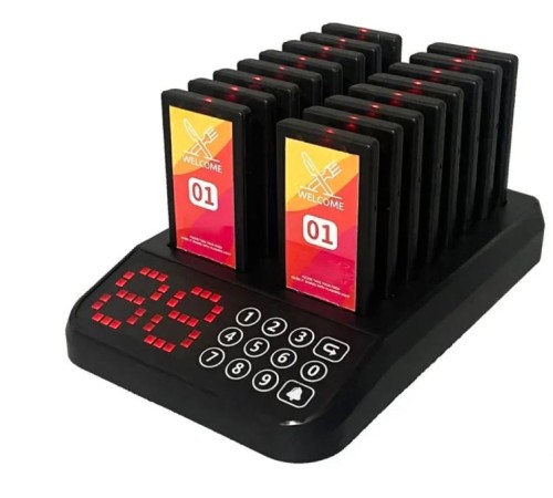 Система оповещения и вызова клиентов и гостей с 16 пейджерами FALINGCALL