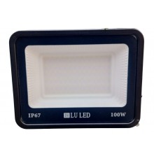 Светодиодный уличный прожектор LU LED Black 100W 6500K (холодный белый) IP67