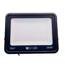Светодиодный уличный прожектор LU LED Black 200W 6500K (холодный белый) IP67