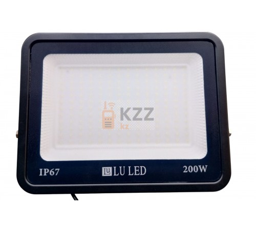 Светодиодный уличный прожектор LU LED Black 200W 6500K (холодный белый) IP67
