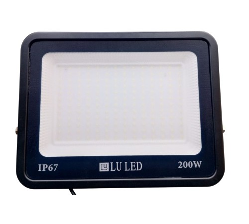 Светодиодный уличный прожектор LU LED Black 200W 6500K (холодный белый) IP67