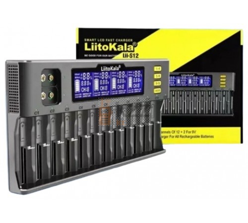Зарядное устройство Liitokala Lii-S12 для аккумуляторных батарей
