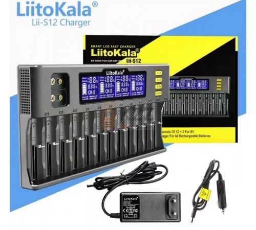 Зарядное устройство Liitokala Lii-S12 для аккумуляторных батарей