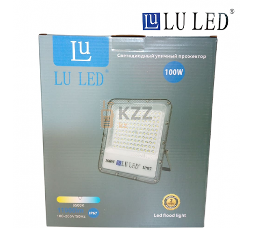 Светодиодный уличный прожектор LU LED 100W 6500K (холодный белый) IP67