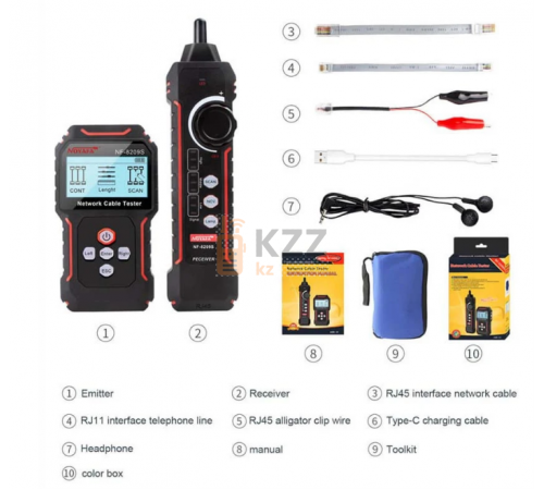 Цифровой кабельный тестер Noyafa NF-8209S Цифровой кабельный тестер Noyafa NF-8209S