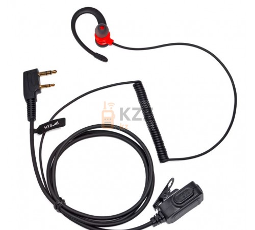 K004 Red / Наушники (гарнитура) для рации Baofeng, Kenwood