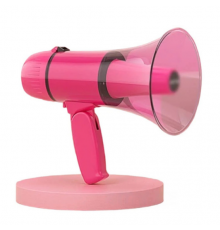 Громкоговоритель ручной Sast K5 pink рупор / мегафон