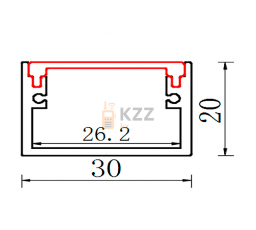 Теневой потолочный профиль YF707 30×20 мм