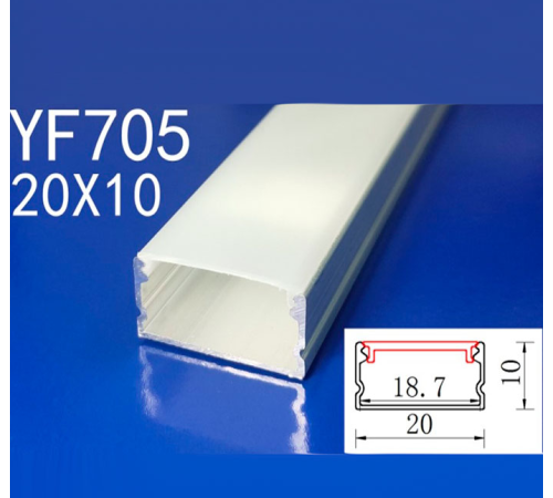 Теневой потолочный профиль YF705 20×10 мм