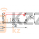 Теневой потолочный профиль YF705 20×10 мм