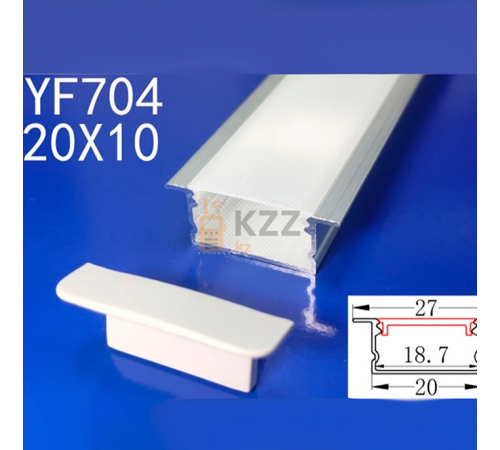 Теневой потолочный профиль YF704 20х10мм.