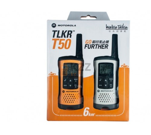 Рация Motorola TLKR-T50 (пара, черный и желтый)